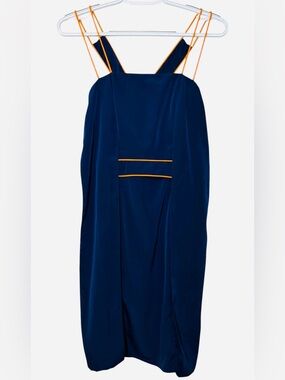 Sachin + Babi Mini Dress Size 0 Sash Detail Cocktail Party Designer Colorblock